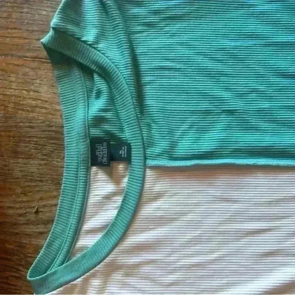 Wild fable green and cream crop top, New - Picture 3 of 3